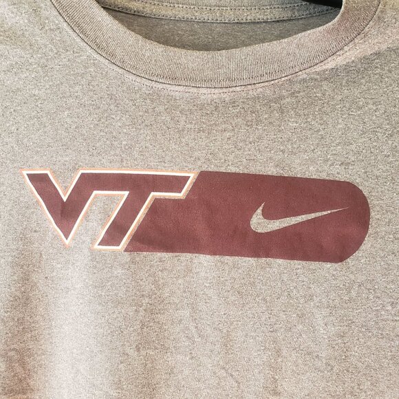 Nike Dri Fit VT Grey T Shirt Size Medium Athletic Sportswear - Picture 2 of 5